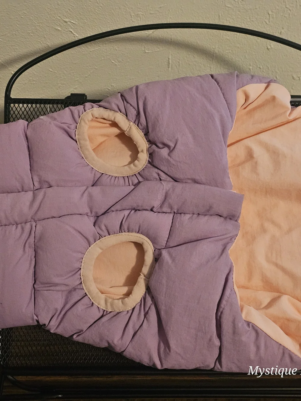 Dog Purple and Peach Quilted Pet Jacket